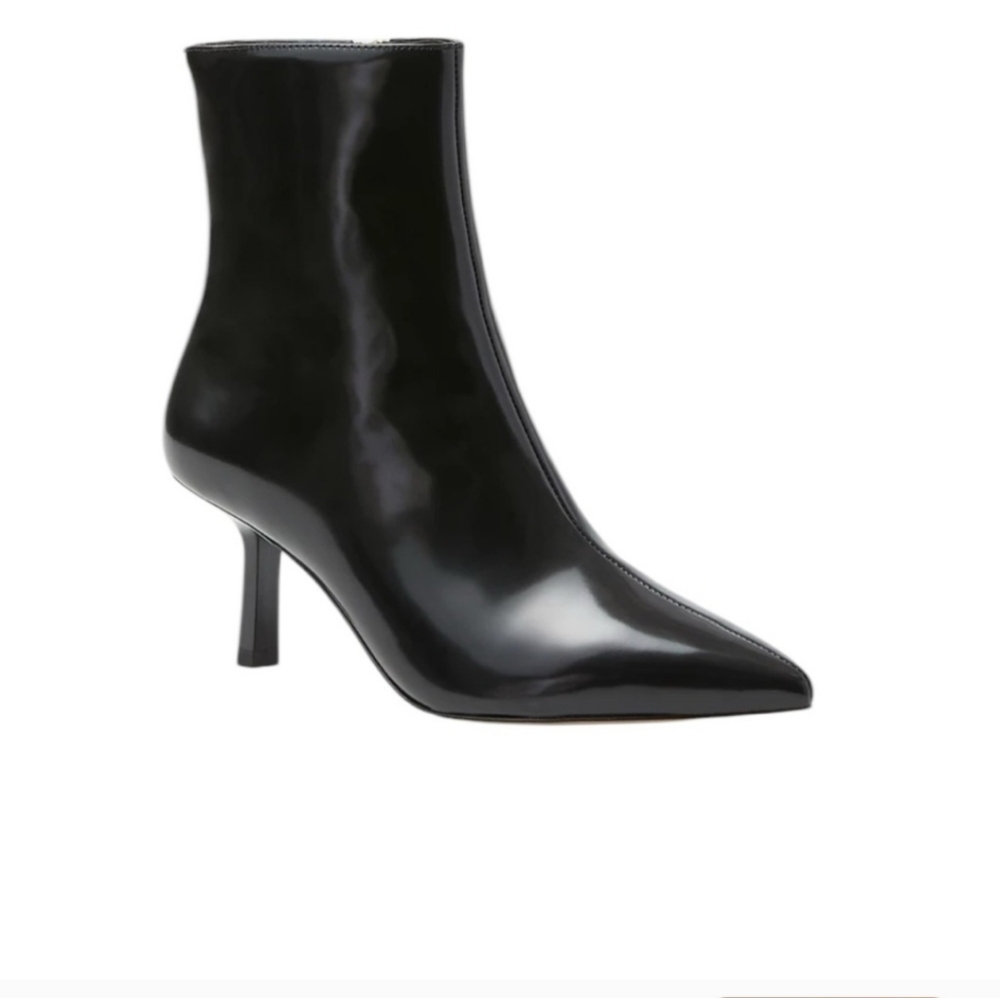 Ann Taylor Sculptural Black Heeled Booties NWOT
